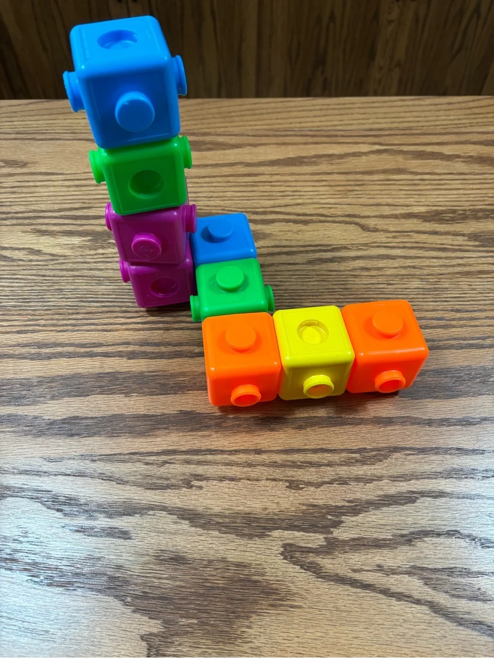 Vintage Fisher Price Interlocking Plastic Cube Blocks 1990 HTF Rare